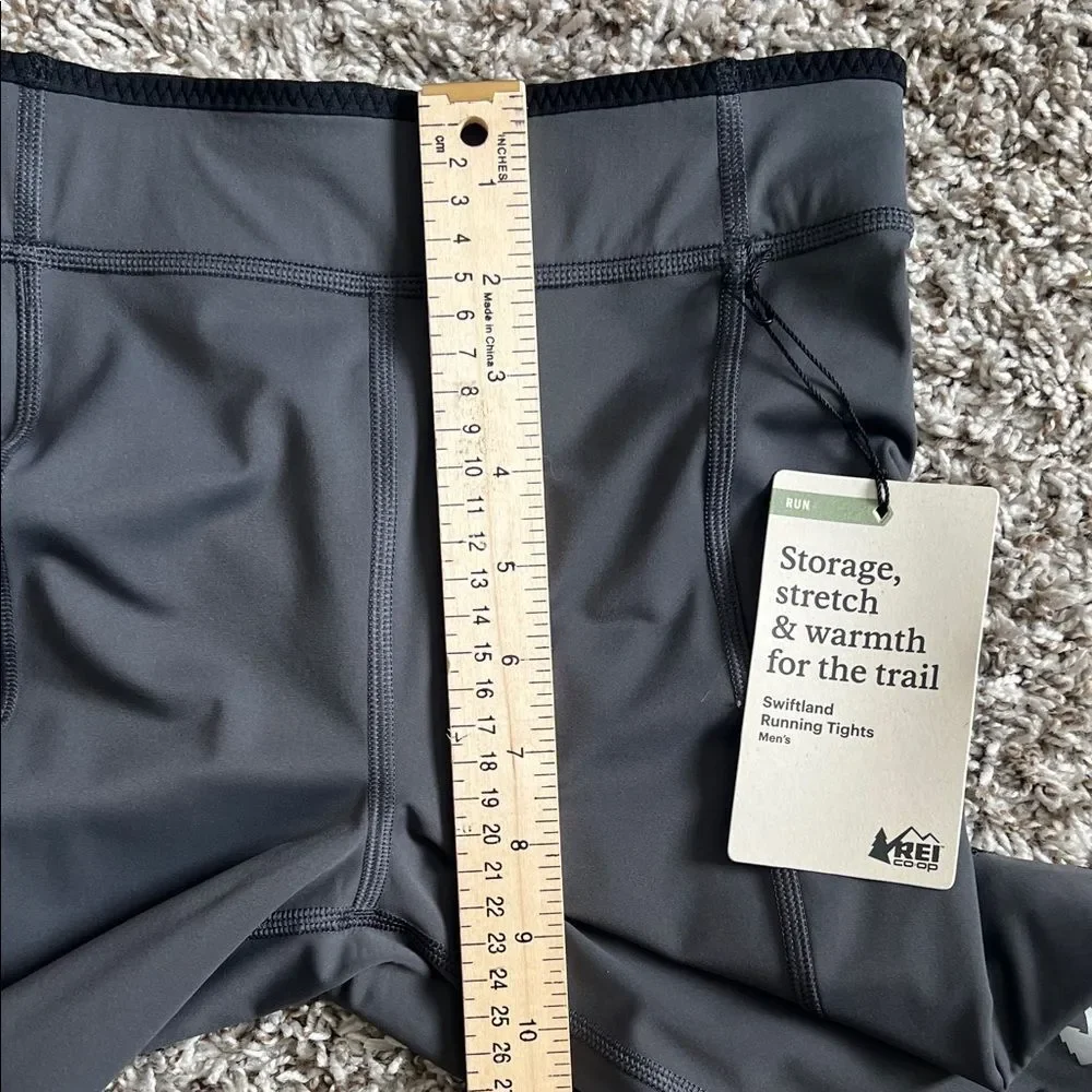 NWT REI Men's Swiftland Running Tights Asphalt in Size S
